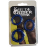 Rude Rider Pack de 3 mini cockrings souples bleus
